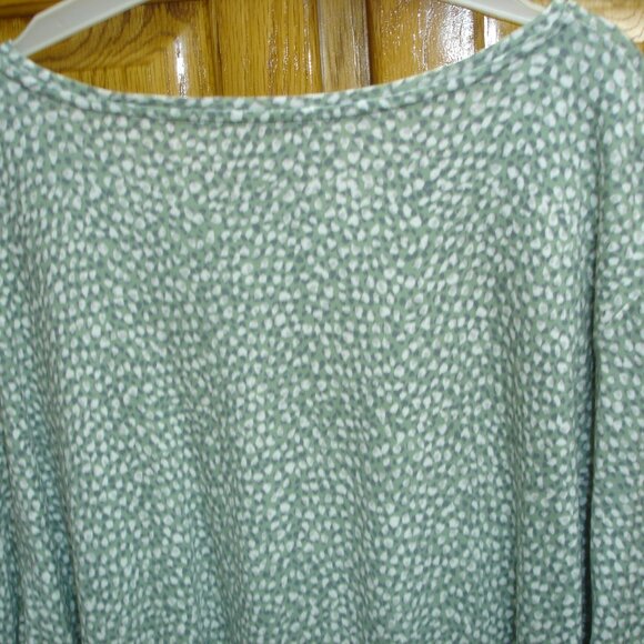 WOMENS CROFT&BARROW LONG SLEEVED TSHIRT GREEN/WHITE SIZE 3X - Picture 5 of 7